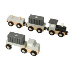 Puidust sadamakraana mängukomplekt Soodukas.Com