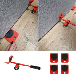 Mööbli liigutamise komplekt rullikutega