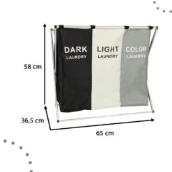 Kolmeosaline pesukorv Soodukas.Com