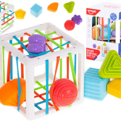 Sensoorne kummidega kuubik ja kujundiklotsid