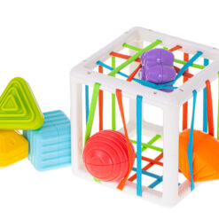 Arendav sorter mänguasi kummidega kuubikuga