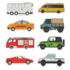 Värvikas 23-osaline vannipusle teede ja autodega