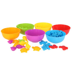 Värvilised mereloomad ja topsid loendamise õppimiseks