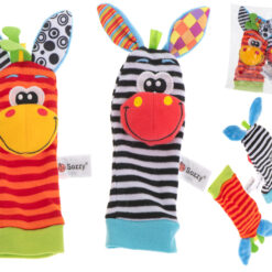 Värvilised beebisokid kõristiga