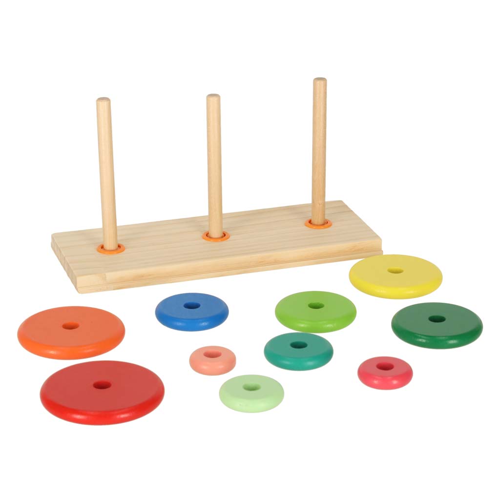 Puidust Hanoi torn – kolmekohaline ladumistorn – Soodukas.Com Kolmekohaline puidust Hanoi torn