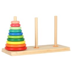 Puidust Hanoi torn – kolmekohaline ladumistorn – Soodukas.Com Värviline puidust ladumistorn