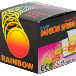 Vikerkaarevärvides vedru venitatud