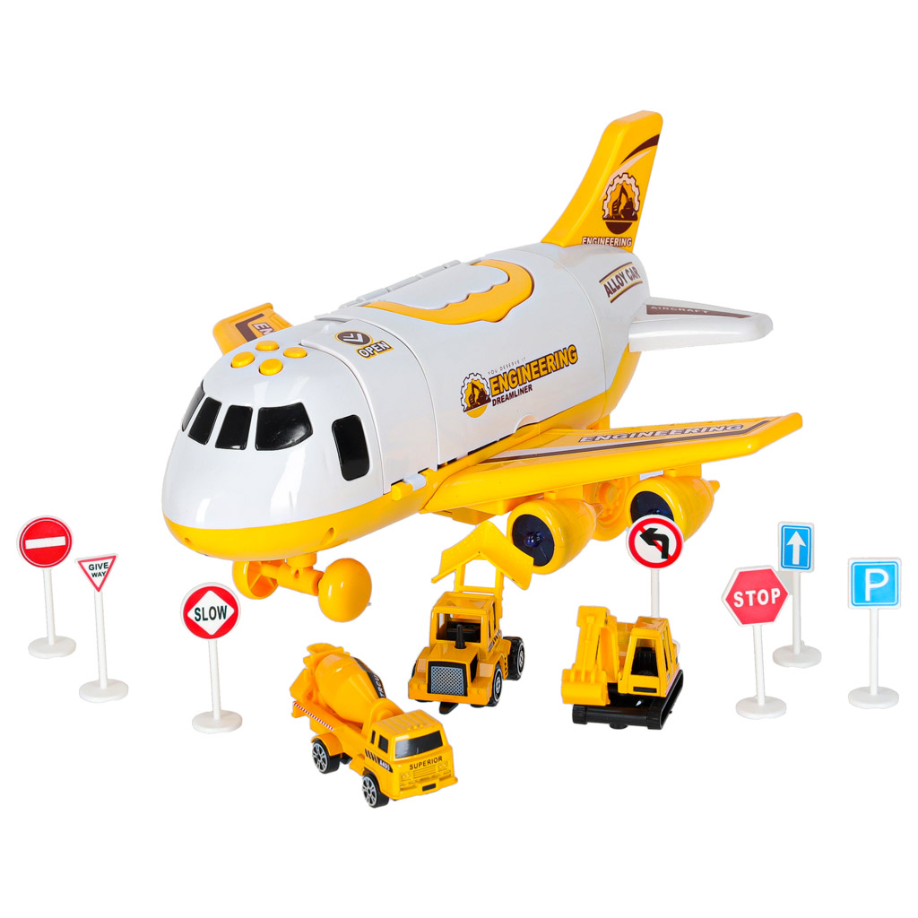 Heli- ja valgusefektidega transpordilennk + ehitusmasinad ja lisad – Soodukas.Com Ehitusmasinate komplekt