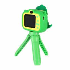 Dinosaurusdisainiga laste digikaamera pehme silikoonümbrisega