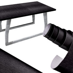 Harjatud must metallik mööblikile suurele pinnale