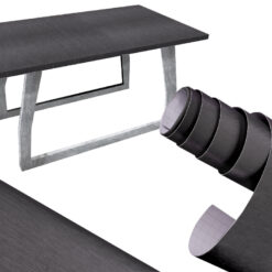 Kleepkile / mööblikile 1,52 x 30m, metallik-harjatud graifiit-hall