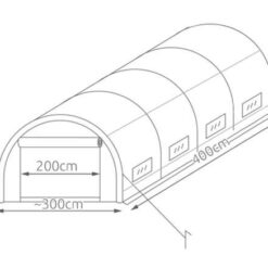 Aiakilekasvuhoone 4x3x2 m Soodukas.Com