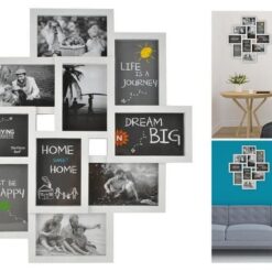 Valge kollaažpildiraam 10 fotole