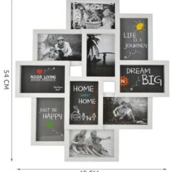 Valge kollaažpildiraam 10 fotole Soodukas.Com