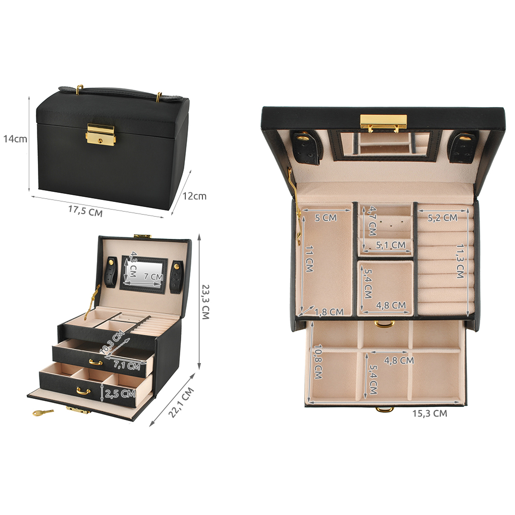 Lukustatav ehtekarp sahtlite ja peegliga – Soodukas.Com Lukustatav ehtekarp sahtlite ja peegliga - Image 6