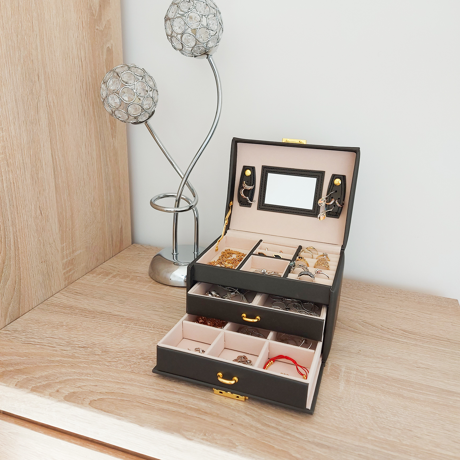 Lukustatav ehtekarp sahtlite ja peegliga – Soodukas.Com Lukustatav ehtekarp sahtlite ja peegliga - Image 11