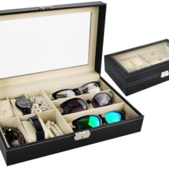 Lukustatav kellade ja prillide hoiukarp