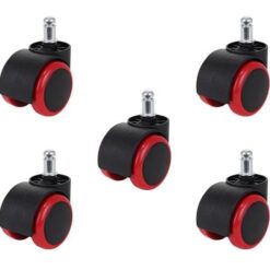 Punased kummist kontoritooli rattad