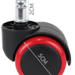 Punased kummist kontoritooli rattad Soodukas.Com