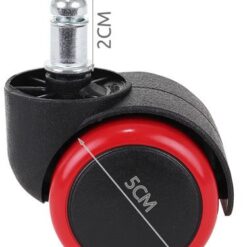 Punased kummist kontoritooli rattad Soodukas.Com