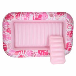 Roosa täispuhutav veemadrats padjaga Soodukas.Com