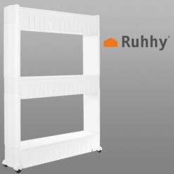 Mobile kitchen shelf on wheels, white Soodukas.Com