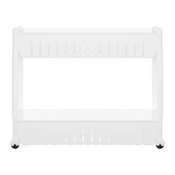 Mobile kitchen shelf on wheels, white Soodukas.Com