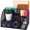 Desk organizer - 6 compartments - black Soodukas.Com