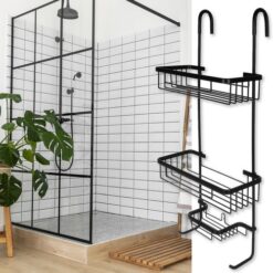 Hanging shower shelf - black – Soodukas.Com Hanging shower shelf - black Soodukas.Com