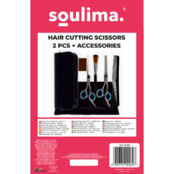 Hairdressing scissors 2 pcs + accessories Soodukas.Com