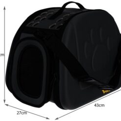 Carrier - bag for dog/cat - black Soodukas.Com