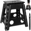 Folding stool black and white 39cm Soodukas.Com