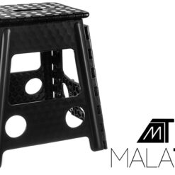 Folding stool black and white 39cm Soodukas.Com