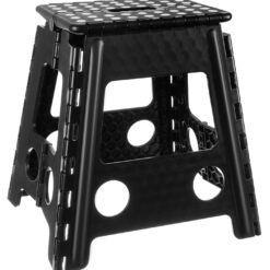 Folding stool black and white 39cm Soodukas.Com