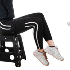 Folding stool black and white 39cm Soodukas.Com