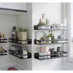 Bathroom shelf black Ruhhy 19188 Soodukas.Com