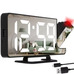 Projektoriga LED äratuskell peegliga