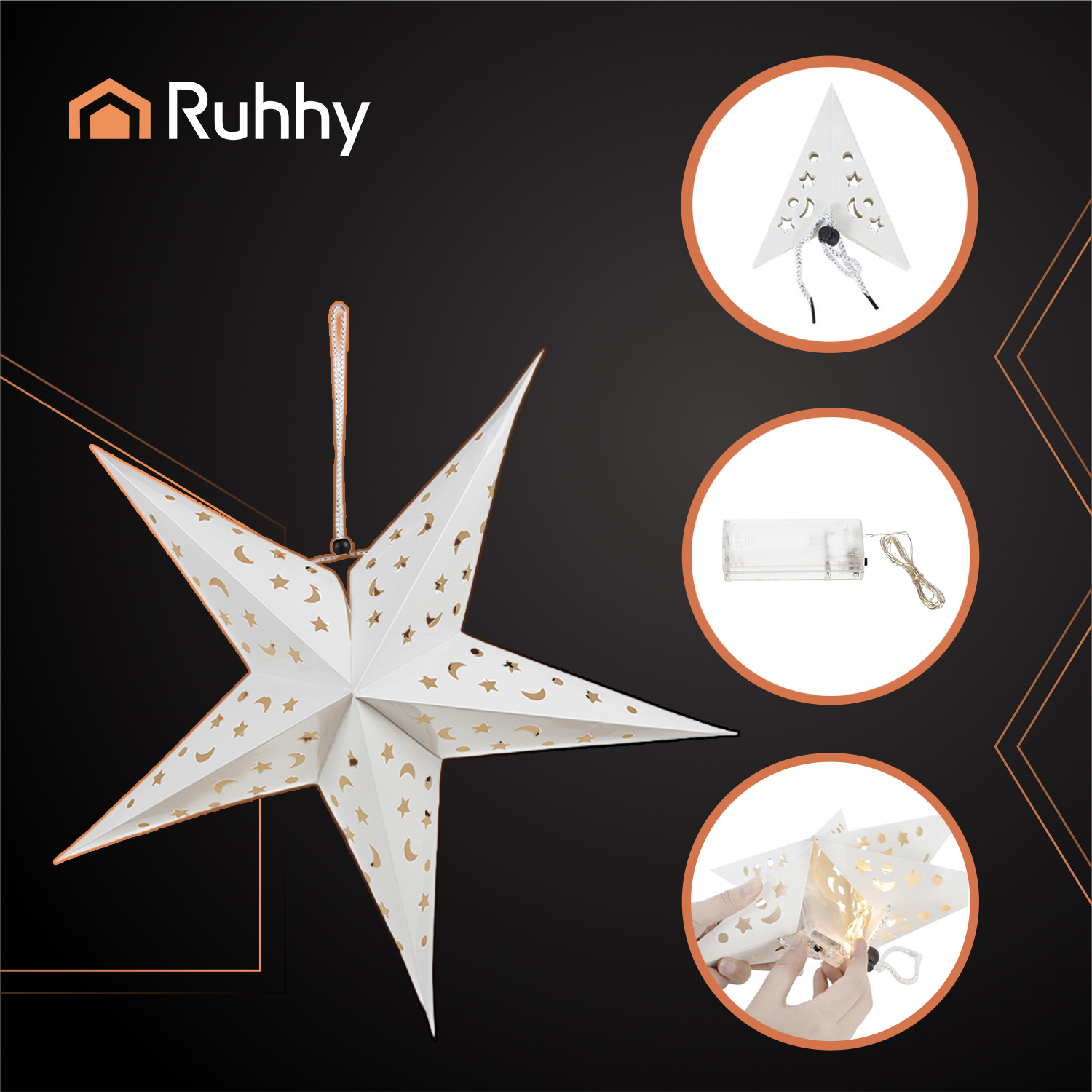 3D paberist LED täht – Soodukas.Com 3D paberist LED täht - Image 6