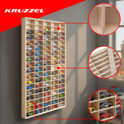 Puidust riiul mudelautodele Soodukas.Com