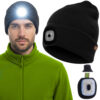 Winter hat with flashlight - black Trizand 22663 Soodukas.Com