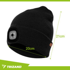 Winter hat with flashlight - black Trizand 22663 Soodukas.Com