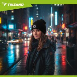 Winter hat with flashlight - black Trizand 22663 Soodukas.Com