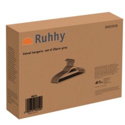 Clothes hanger 20pcs - black Ruhhy 22536 Soodukas.Com