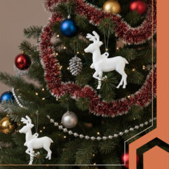 Christmas tree baubles - reindeer 9pcs Ruhhy 22517 Soodukas.Com