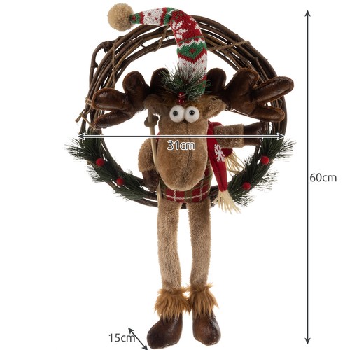 Christmas wreath for door - reindeer Ruhhy 22316 – Soodukas.Com Christmas wreath for door - reindeer Ruhhy 22316 - Image 4