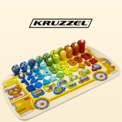 Wooden puzzle - sorter 6 in 1 Kruzzel 22636 Soodukas.Com
