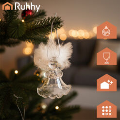 Transparent baubles - angels 6 pcs. Ruhhy 22497 Soodukas.Com