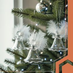 Transparent baubles - angels 6 pcs. Ruhhy 22497 Soodukas.Com