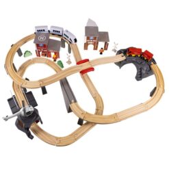 70-osaline puidust raudtee isesõitva rongiga Soodukas.Com