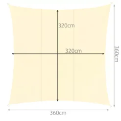 Ruudukujuline päikesevarjukangas 3,6m Soodukas.Com